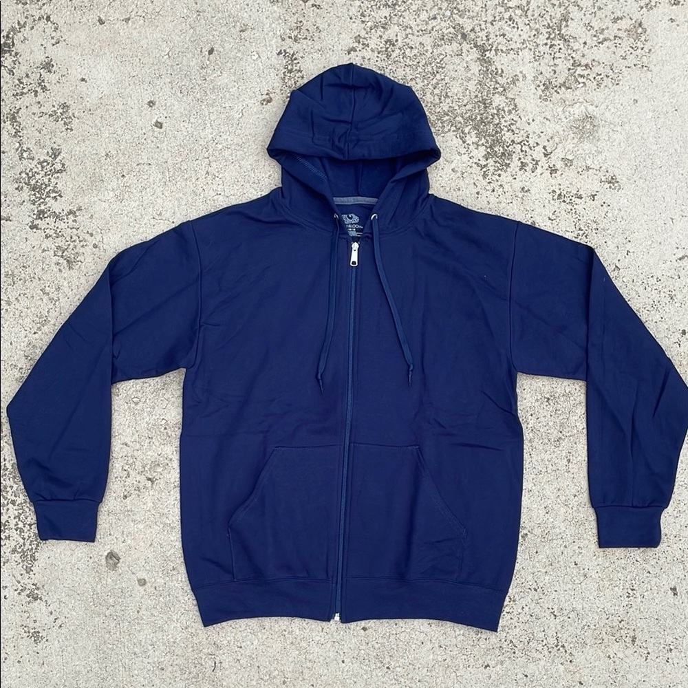 Fruit of the Loom Blue Zip Up Sweater